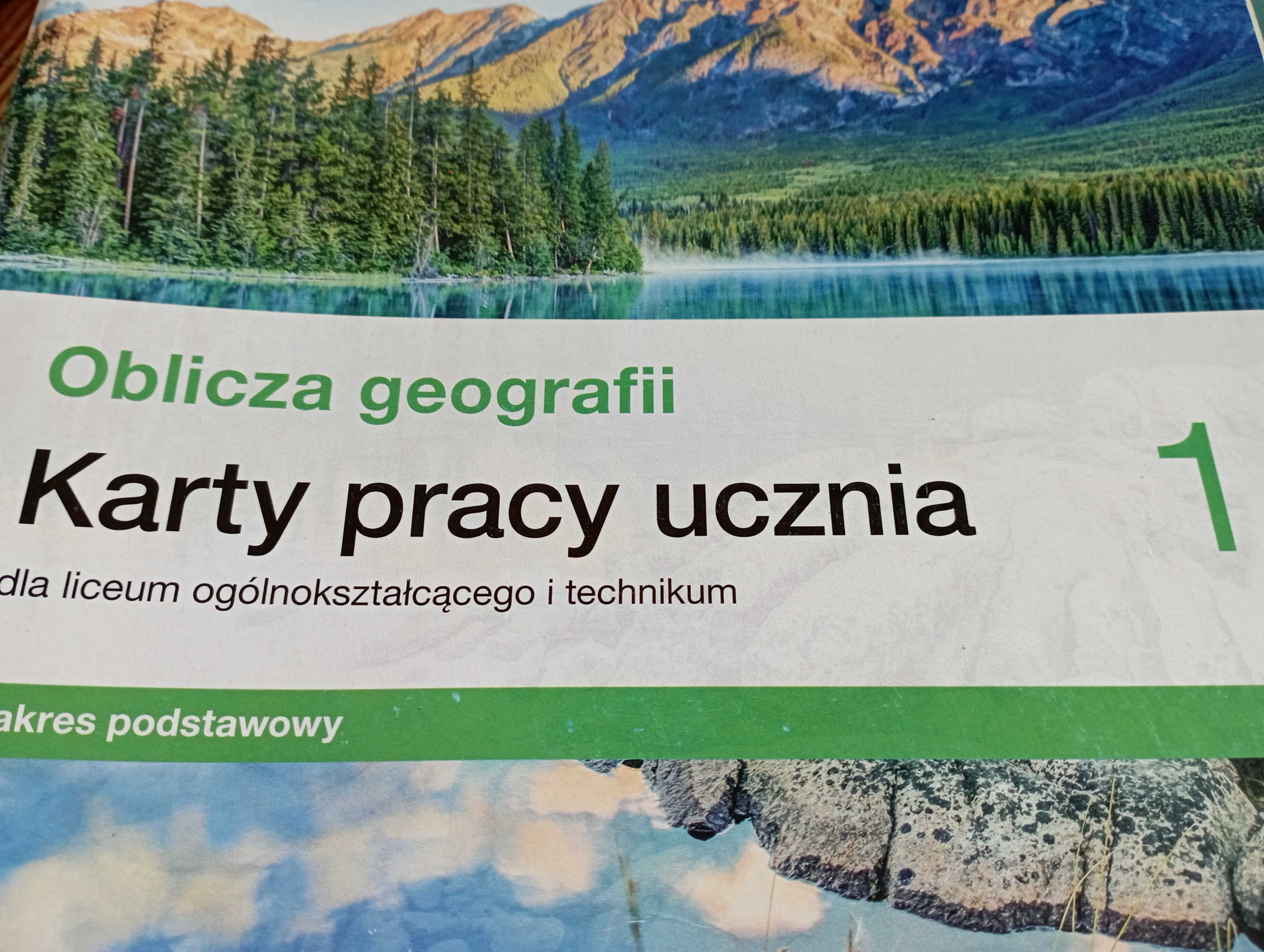 oblicza geografii 1 karty pracy - częściowo wypełnione