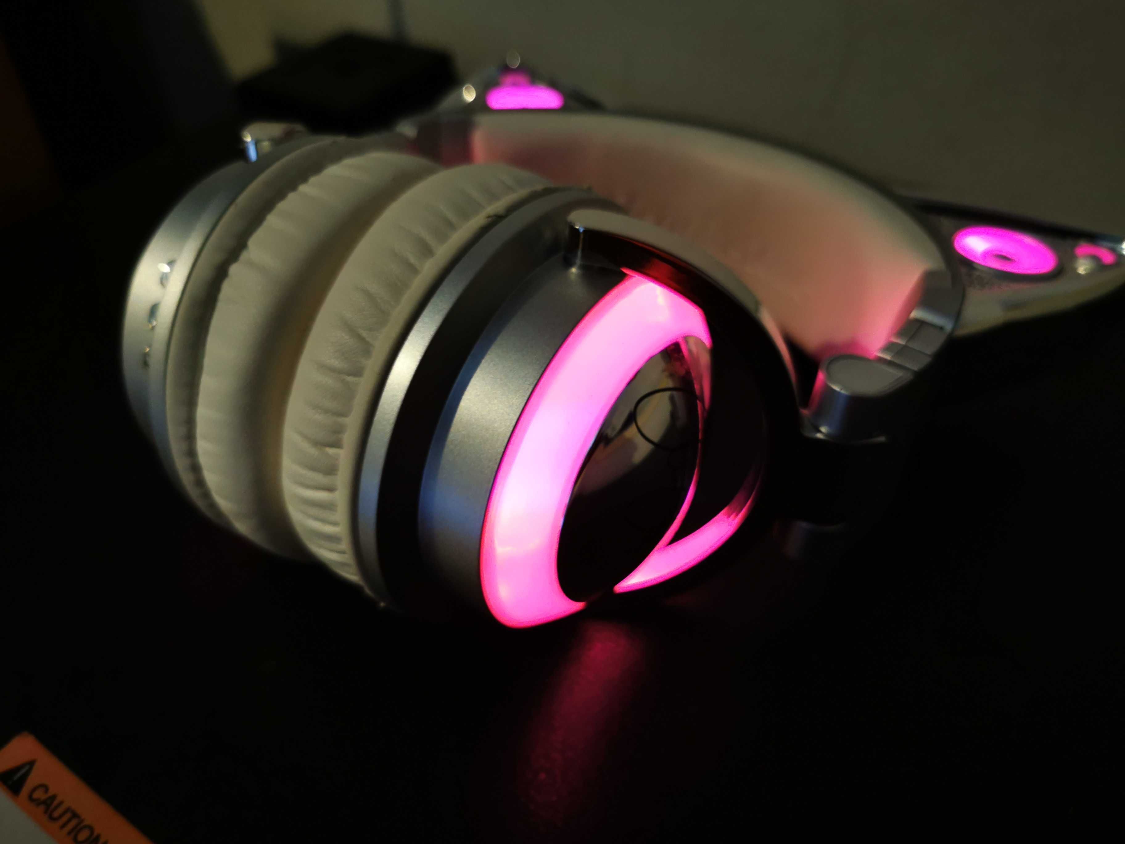 HEADPHONES CATHEADPHONES bluetooth ou com fio, carregamento usb