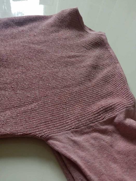 Massimo Dutti lekki sweterek młodzieżowy tył dłuższy r 146-158