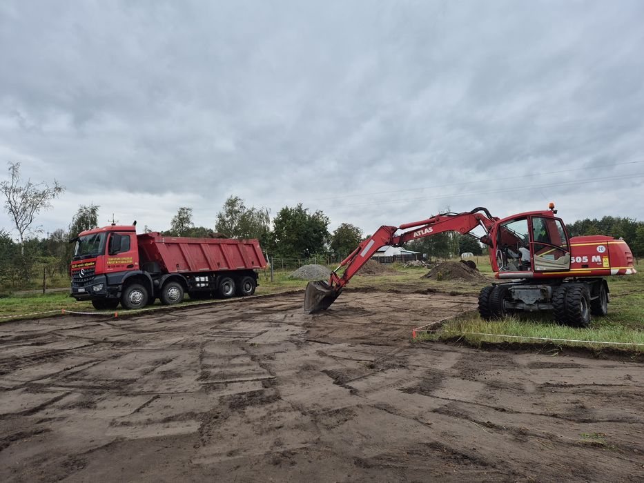 Wynajem koparki kołowej koparko-ładowarka wywrotka prace ziemne Gorzów