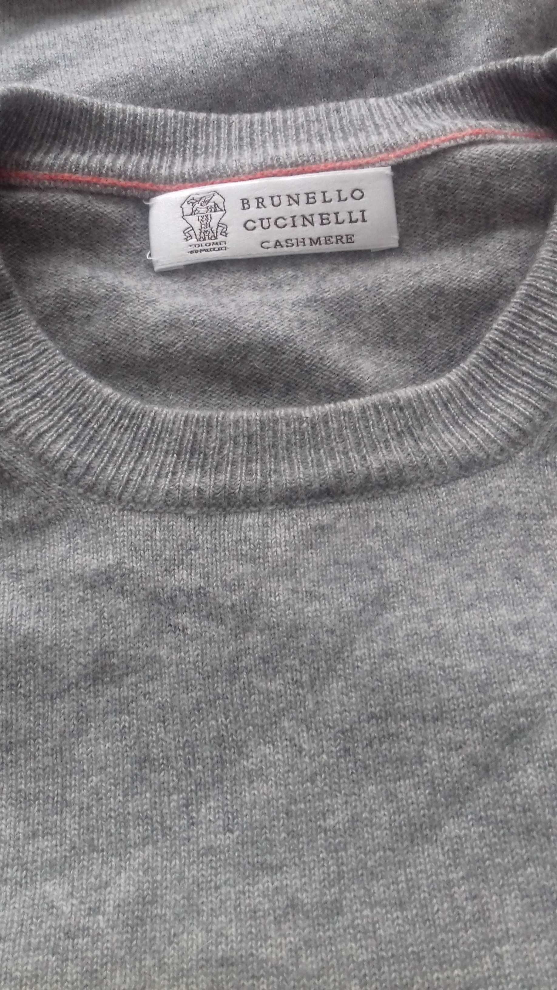 Brunello Cucinelli luksusowy sweter 100% kaszmir unisex XXL, 50