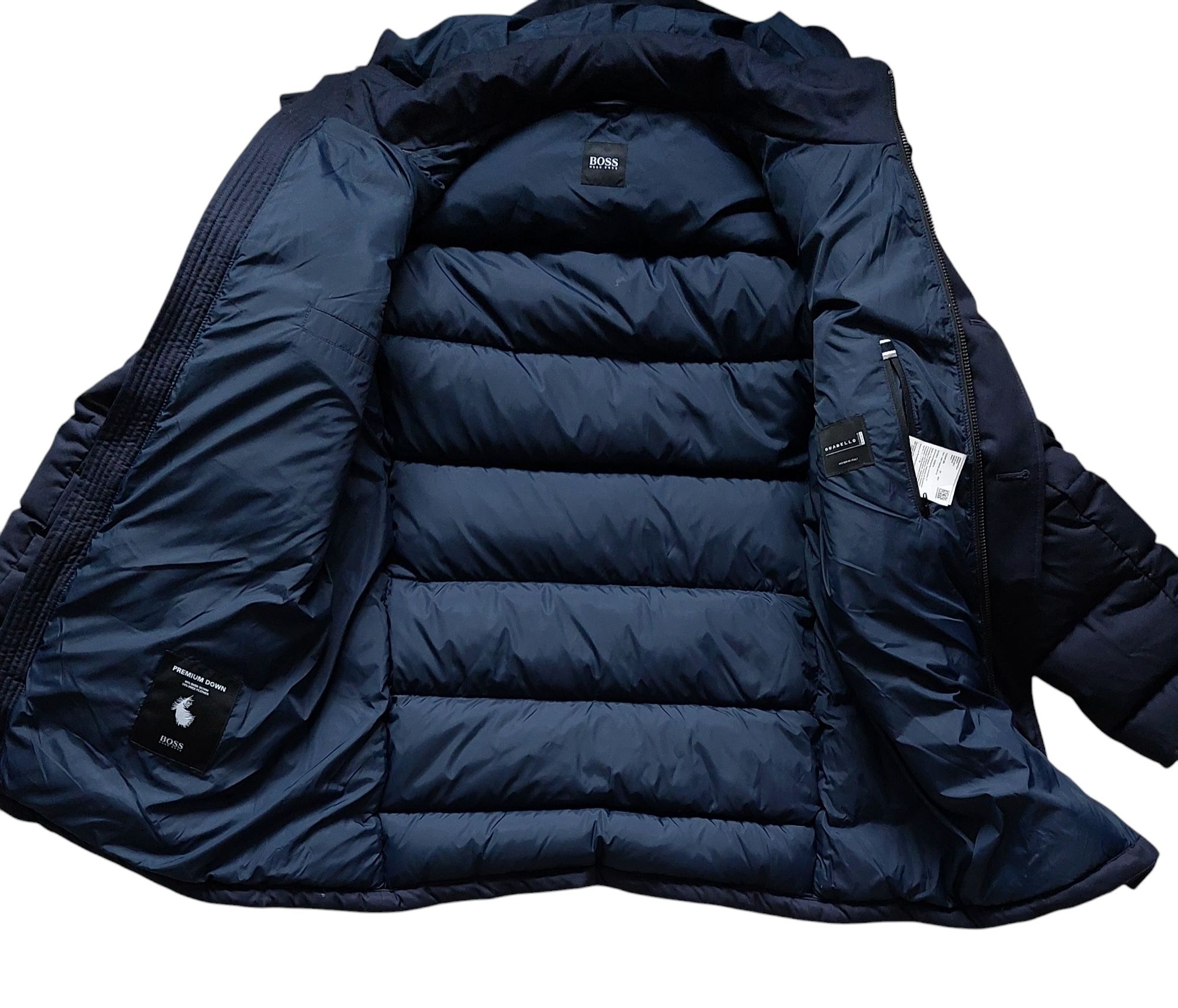 Hugo Boss x Guabello nowa kurtka/płaszcz puchowa męska r. 48/M