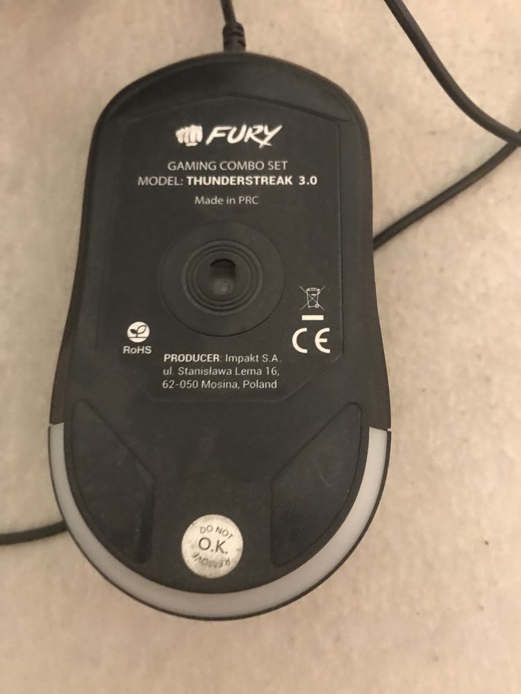 Zestaw Fury bez klawiatury ale z myszką i słuchawkami