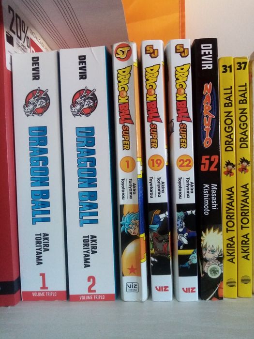 Mangás Dragon Ball e Naruto