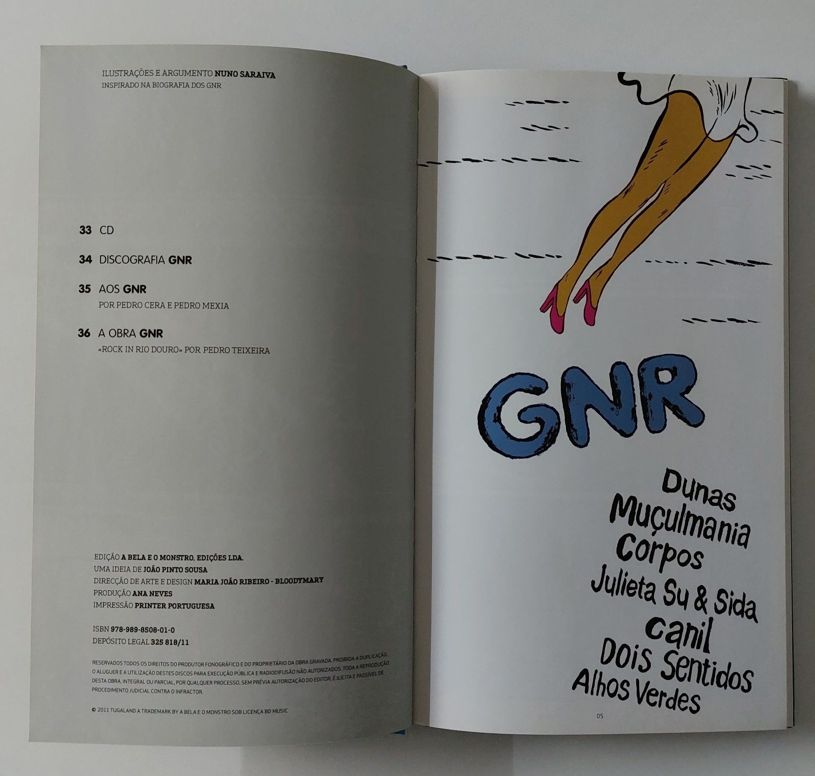 CD e livro de banda desenhada dos GNR