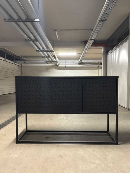 komoda, regał, szafka, kredens czarny metalowy