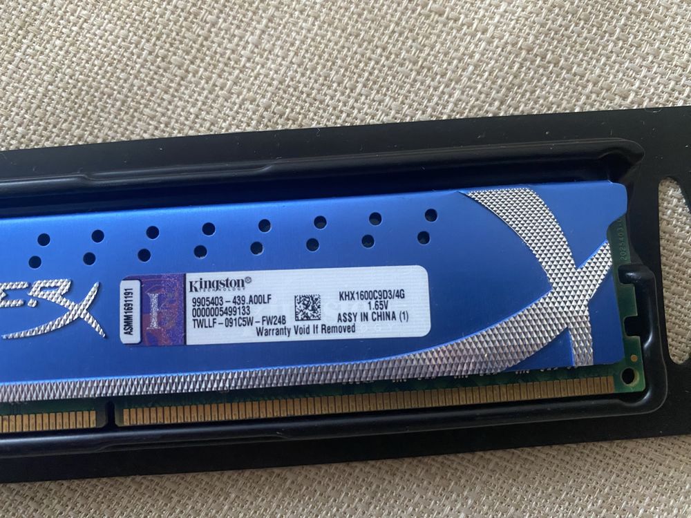 Memória RAM Kingston 4GB 1600 Mhz DDR3