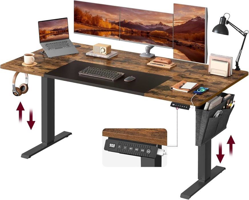 Biurko elektryczne SONGMICS LSD026X01 70 x 160 x (72-120) cm