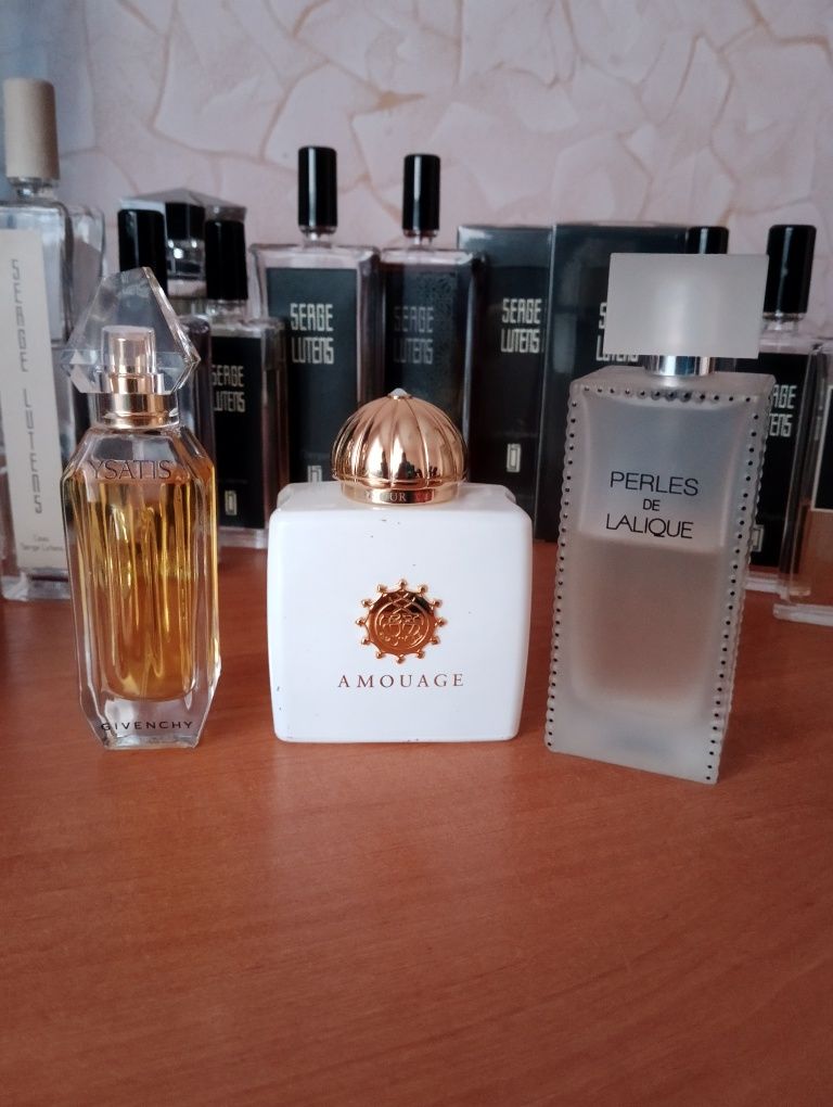 Serge Lutens, Chanel, Lalique, Micallef, Hermes,Prada, Guerlain,Sisley