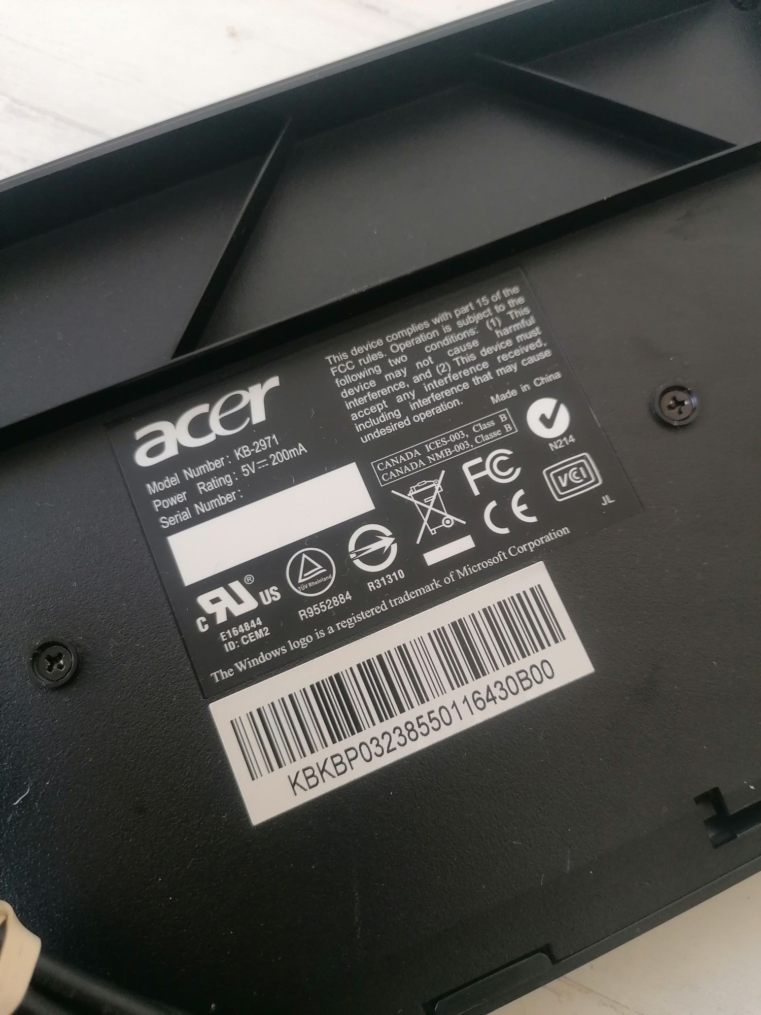 Teclado Computador Acer PS2