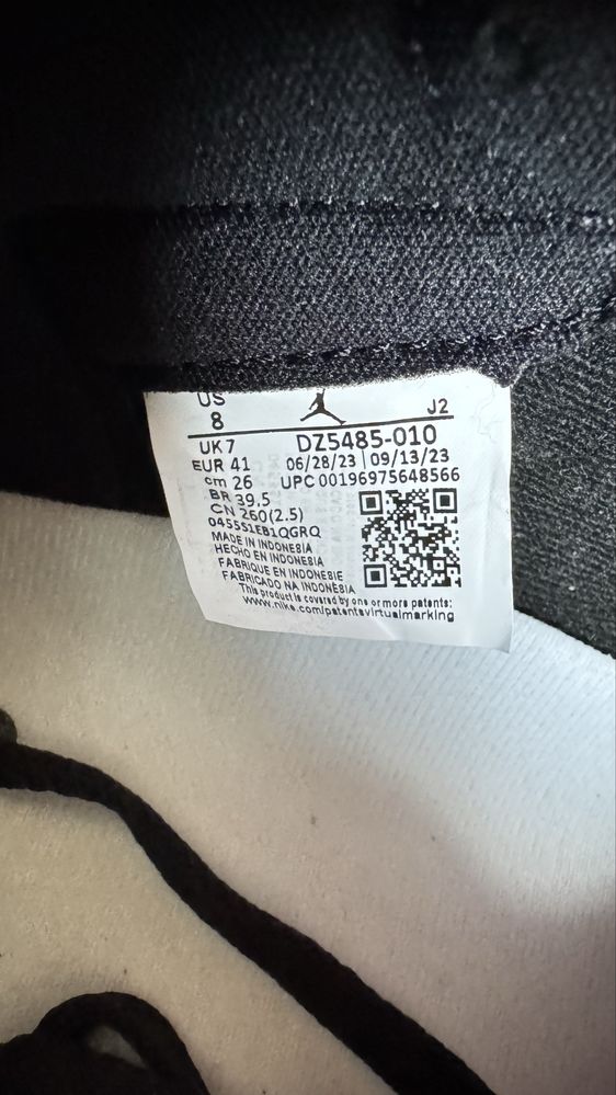 Nike Air Jordan 1 Retro High OG Black White Panda r.41 wkładka 26 cm.