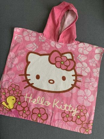 пляжное полотенце, пончо Hello Kitty, 4-6 лет
