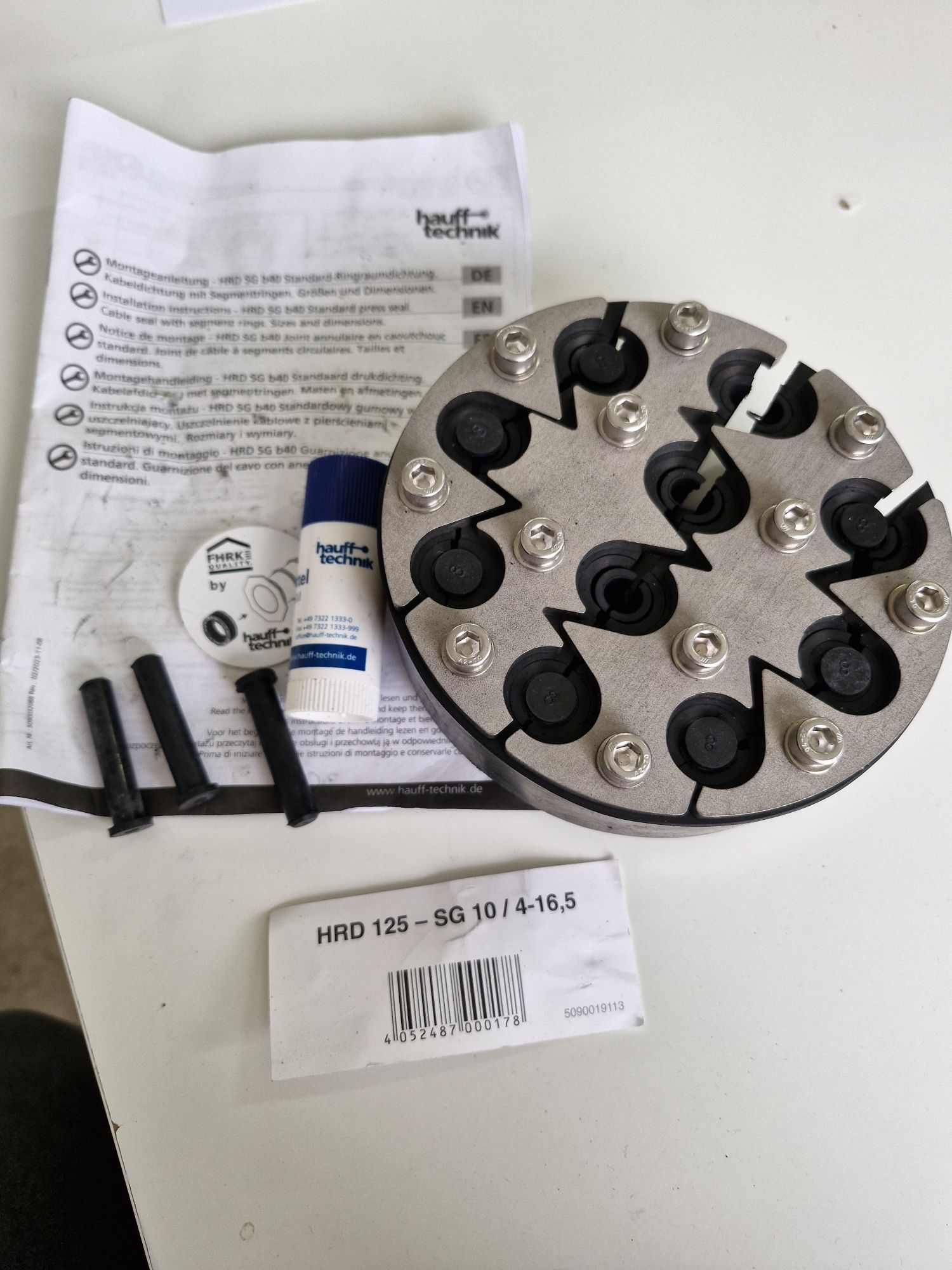 Uszczelniacz, przejście szczelne HRD 125 - SG 10/4-16,5