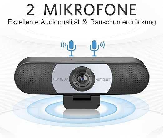 Kamera Internetowa HD 1080P z 2 mikrofonami z osłoną prywatności 674