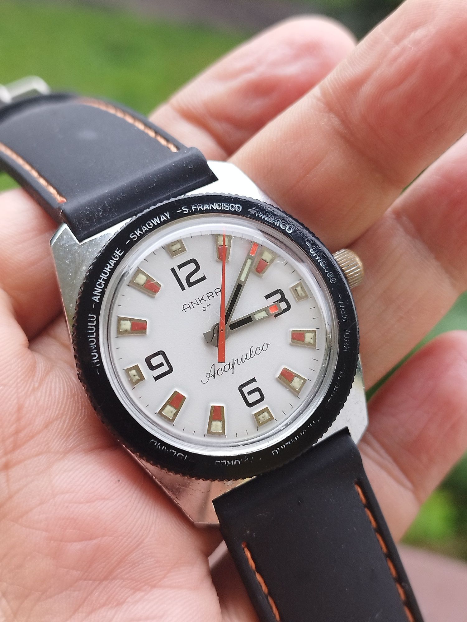 Diver ankra vintage retro prl zegarek nurek