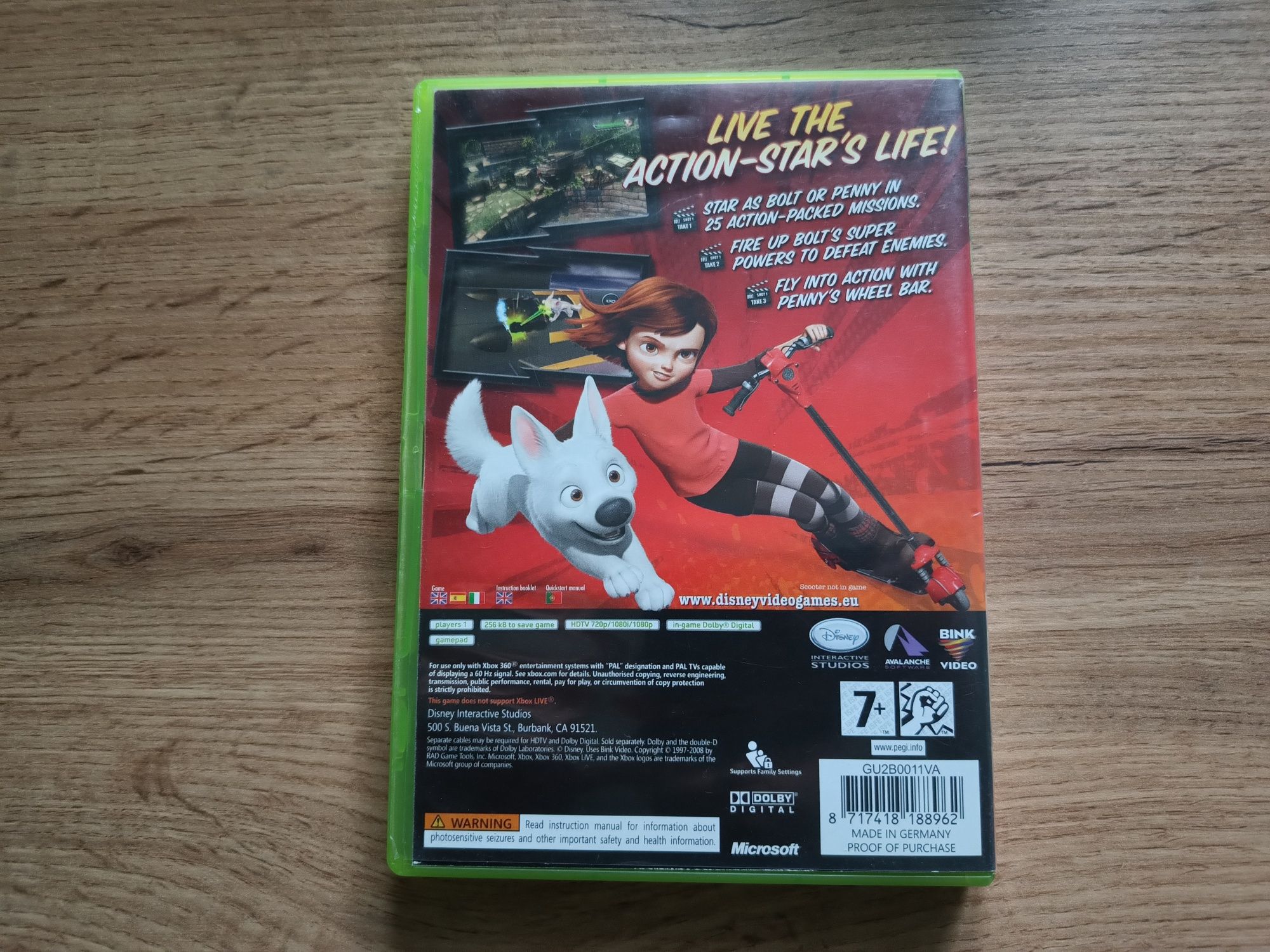 Gra Xbox 360 Disney Bolt