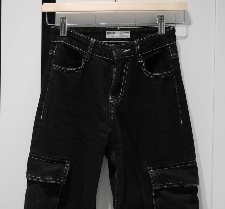Bershka Cargo świetne spodnie 32 XXS