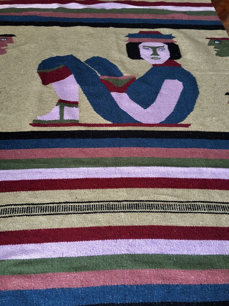 Tapete artesanal mexicano