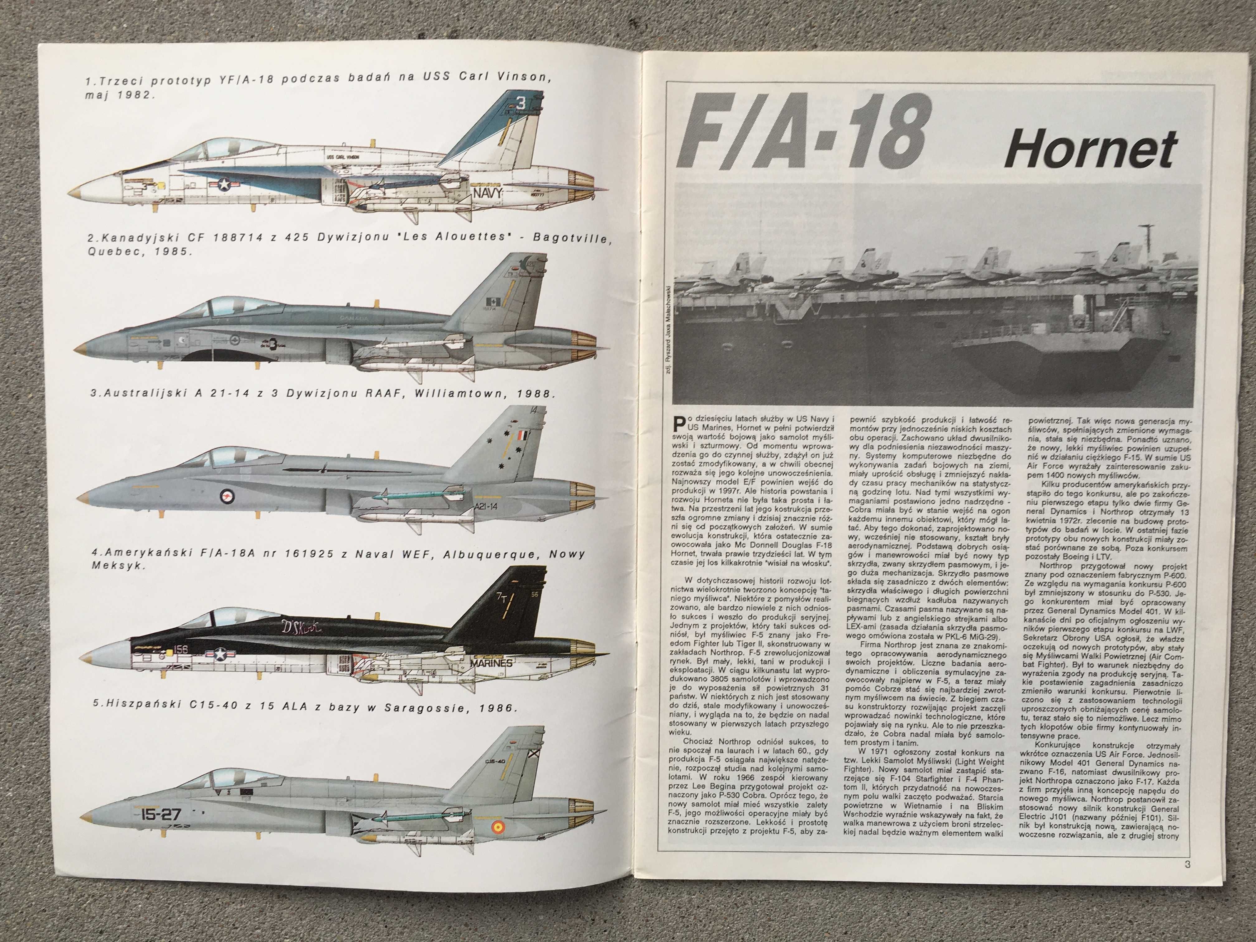 Przegląd konstrukcji lotniczych 8/92 (12) F/A-18 Hornet