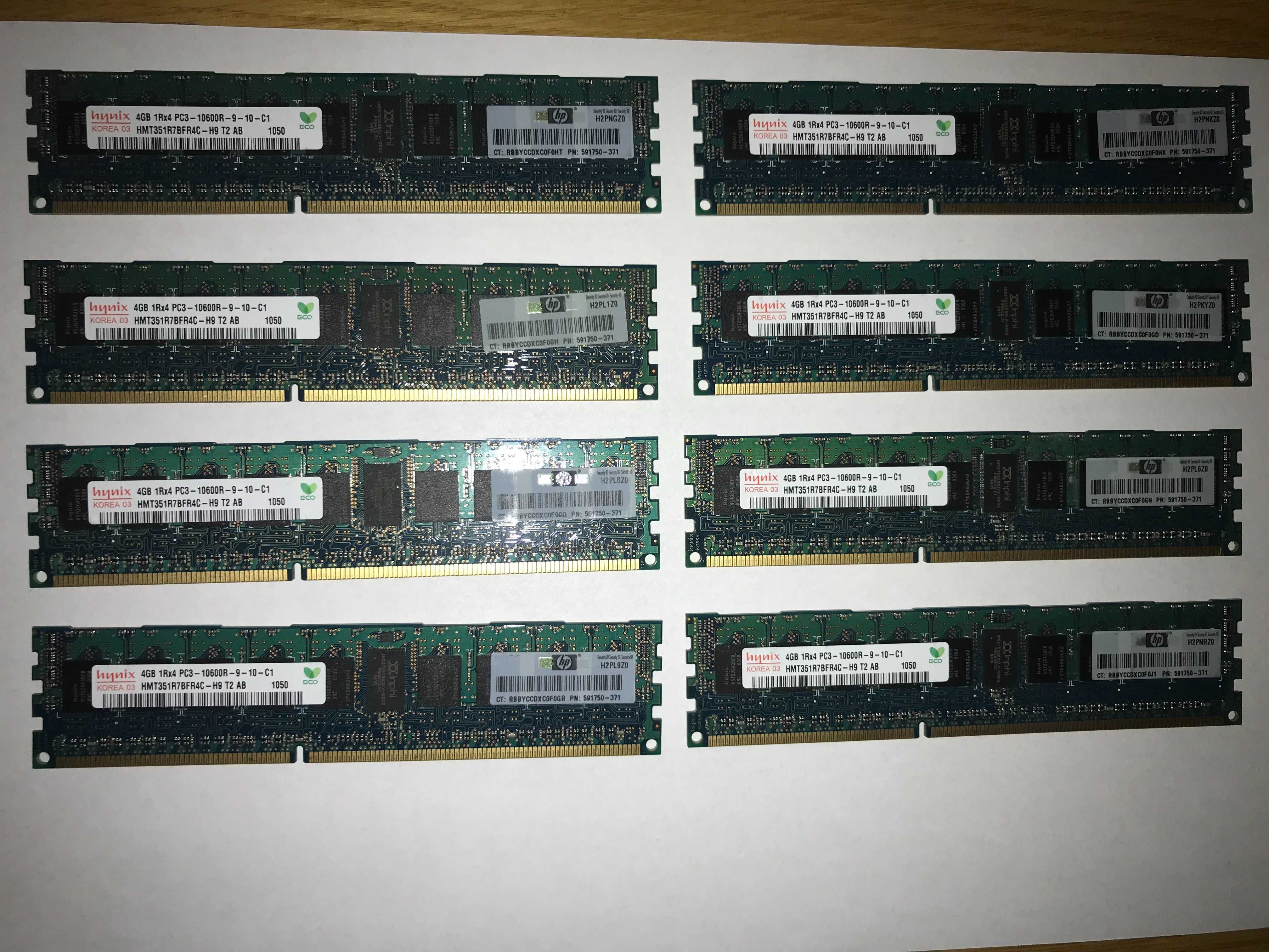 Серверна оперативна память Hynix DDR3 4Gb 1333 PC3-10600R (8 шт)