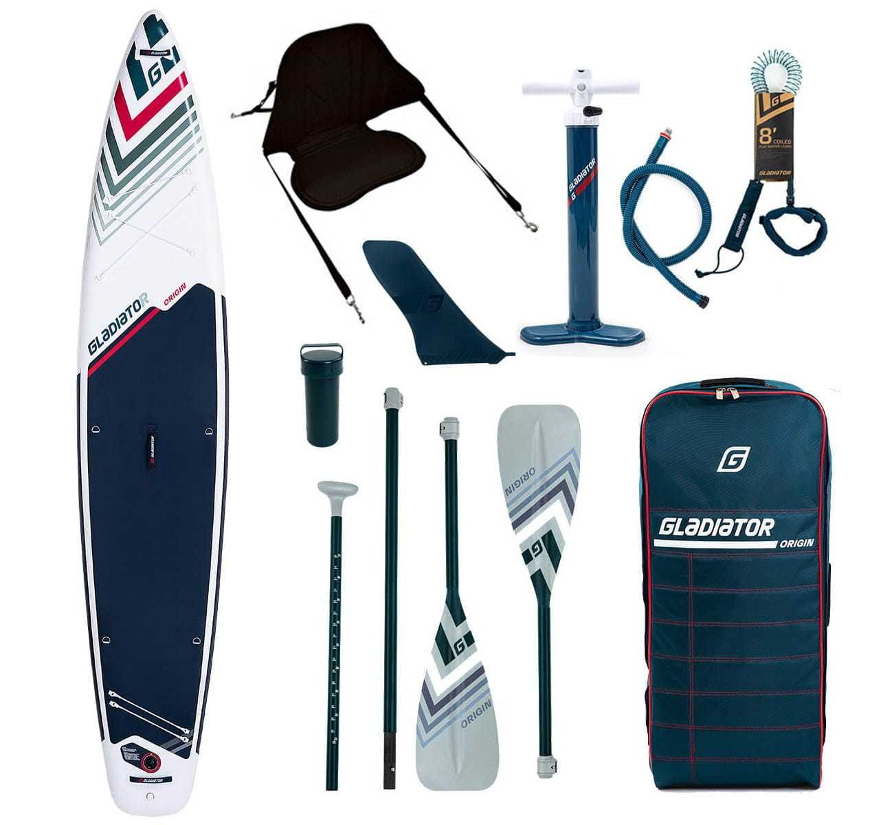 deska SUP Gladiator Origin Sport 12.6x30 z zestawem kajakowym