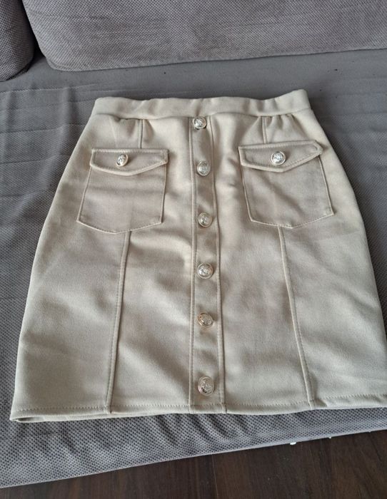 Spódniczka zamszowa beżowa rozm. L