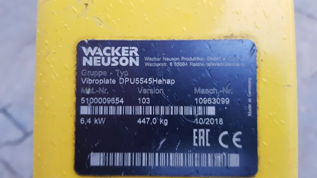 Zageszczarka Wacker  DPU 5545