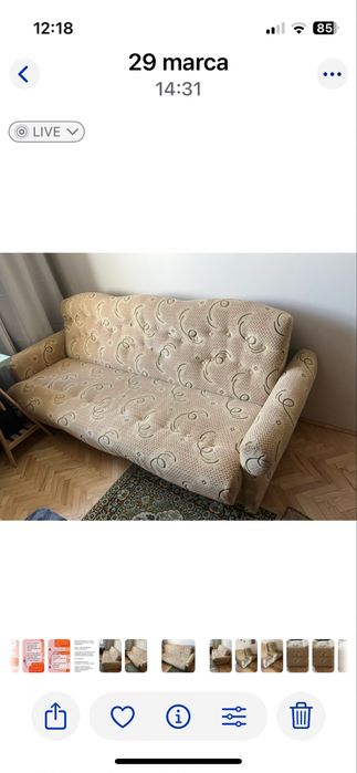 Oddam za darmo wersalkę, 2 fotele i 2 pufy