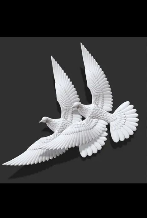 Białe gołąbki dekoracyjne  „Kevin