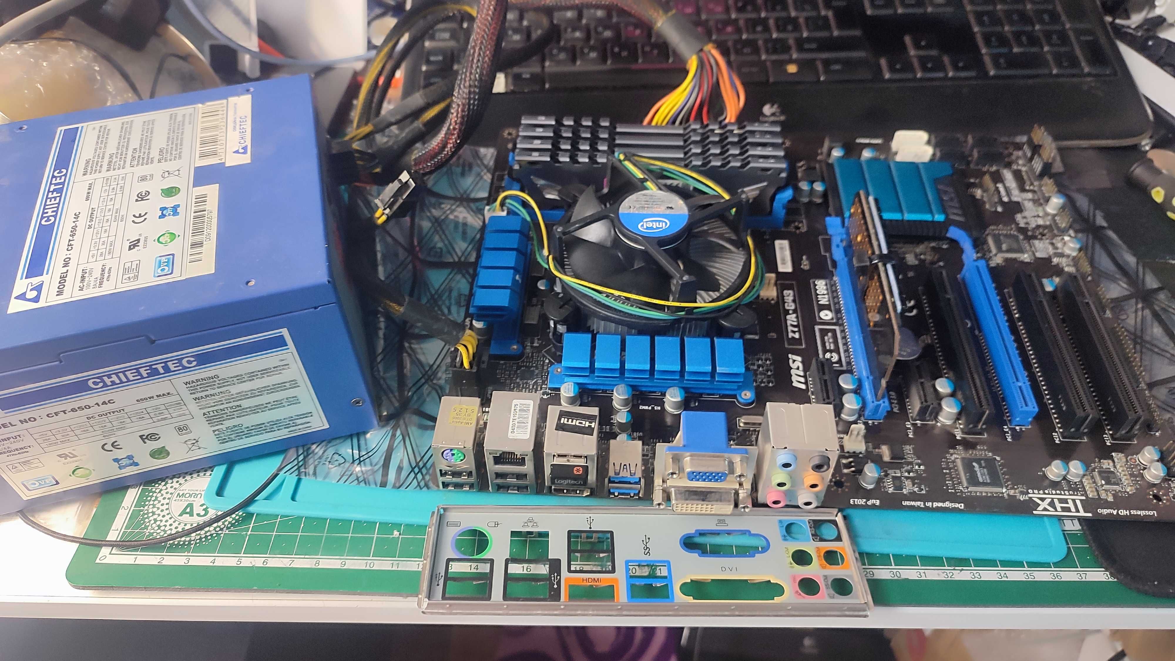 комплект ПК мать MSI z77+проц i7 3770K+ОЗУ 32Gb ddr3+ssd nvme 256Gb