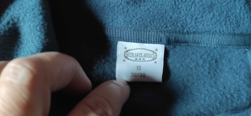 Casaco Polar Azul Petróleo Tamanho S - Novo, Sem Etiqueta!