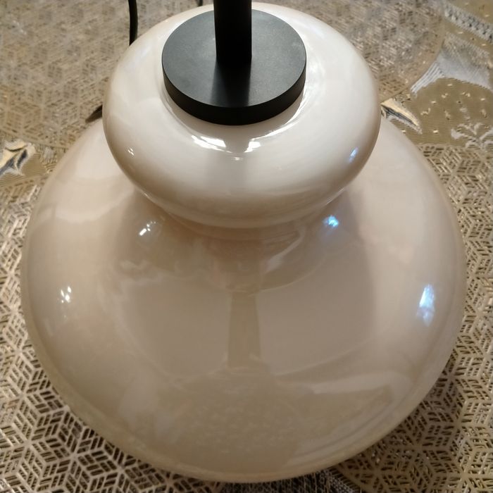 Duża lampa sufitowa Polam Wieliczka Prl