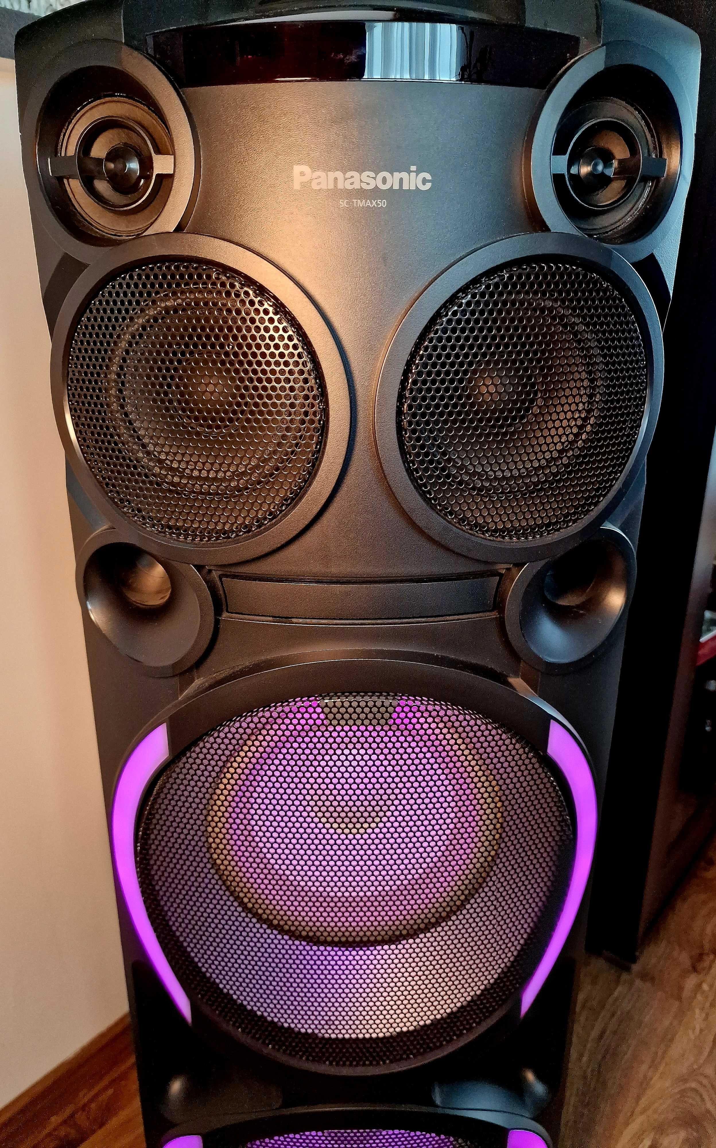 Nowy Mikrofon, Głośnik Karaoke Panasonic SC-TMAX50E-K 2000 W, pilot