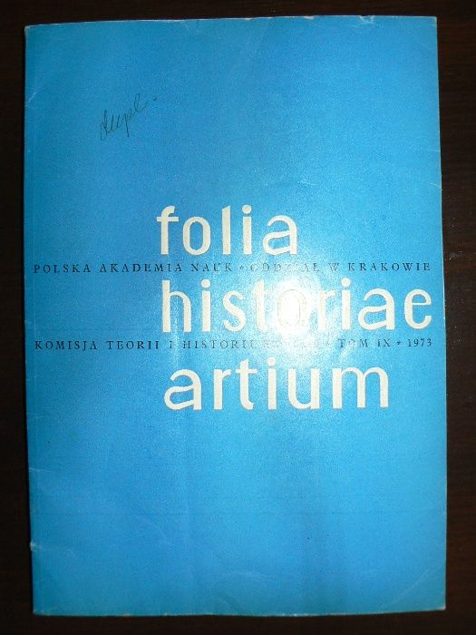 Folia Historia Artium t. IX