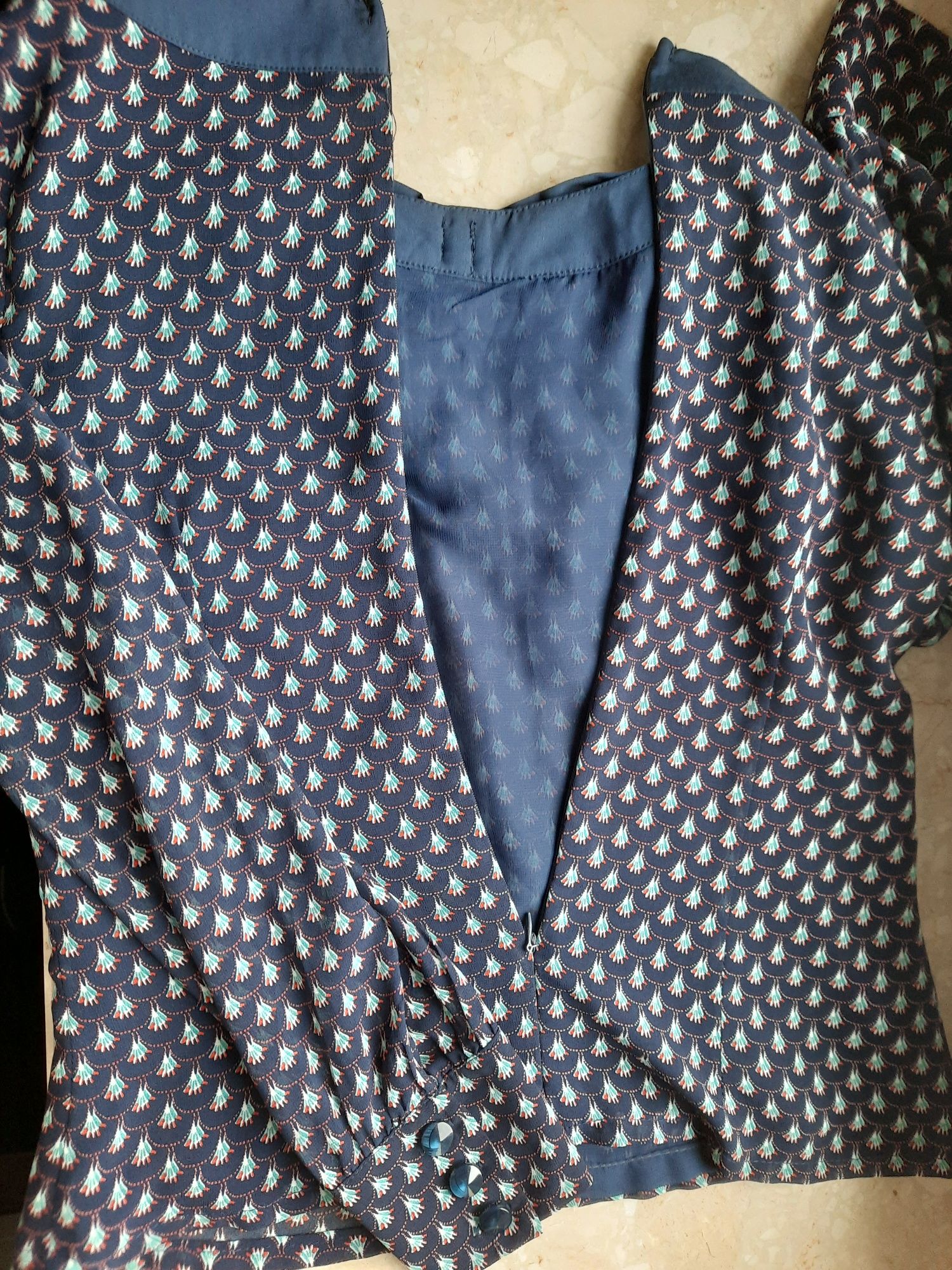 Elegancka wizytowa bluzka damska z kokardą Max C London r. 8