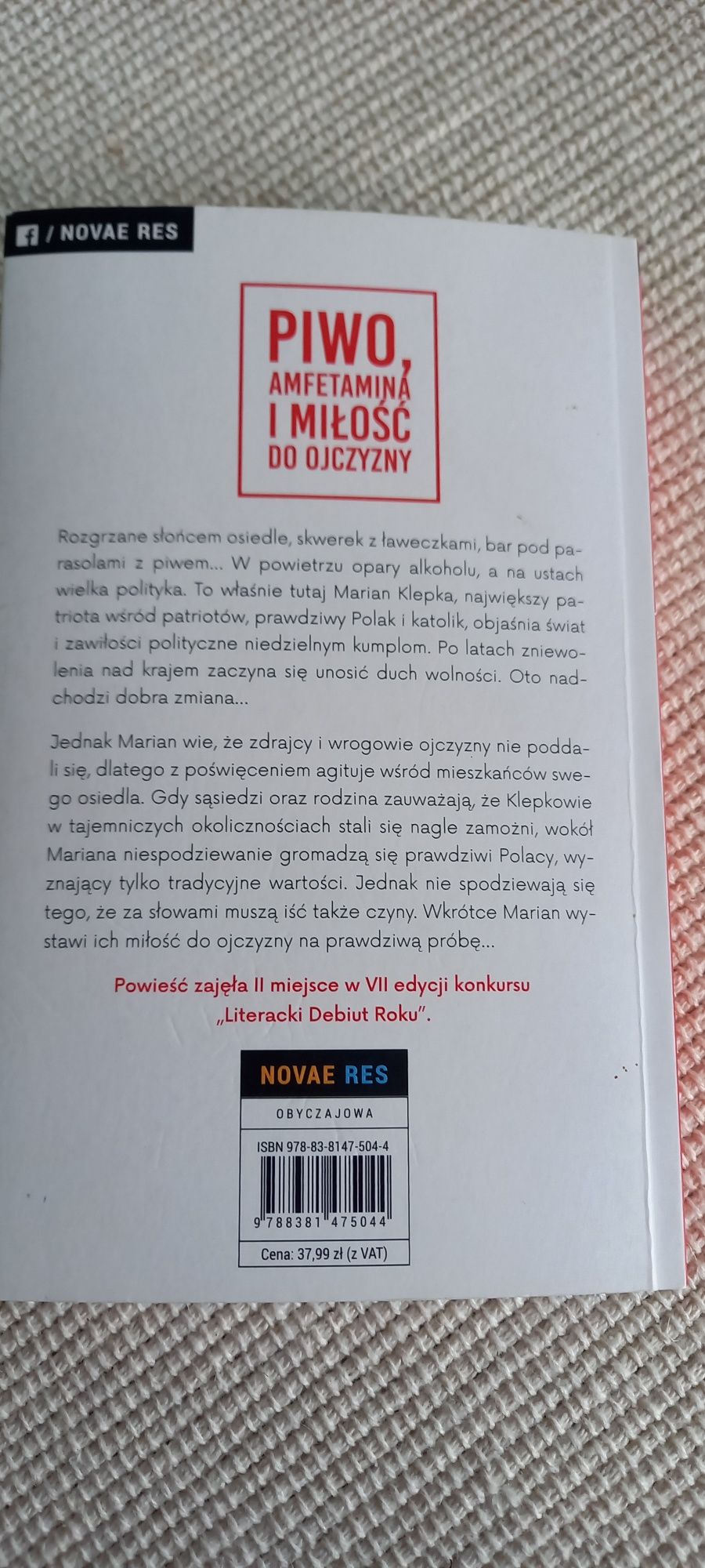 Książka " Niebezpieczne związki Mariana Klepki".