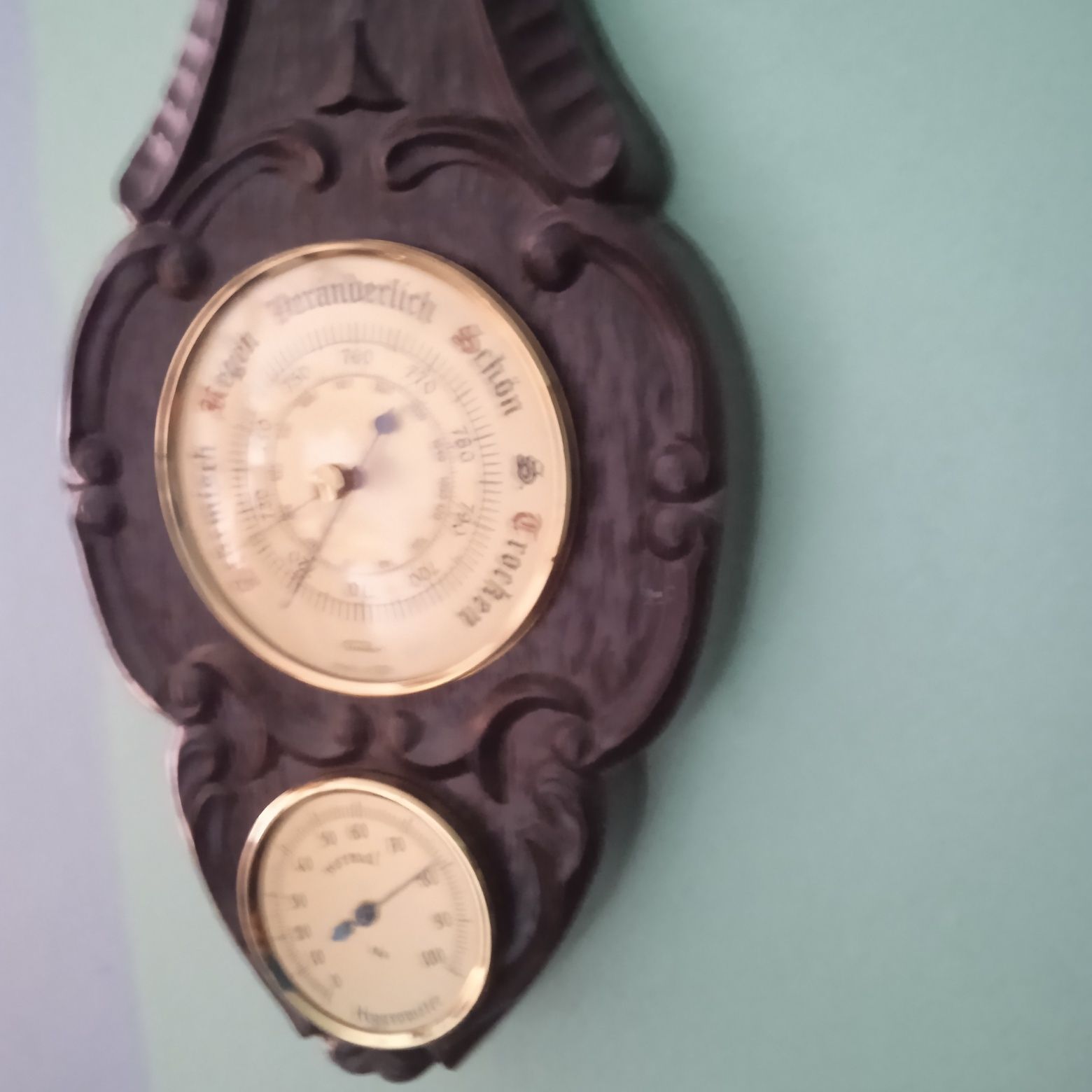 Stary barometr hydrometr termometr 3/1