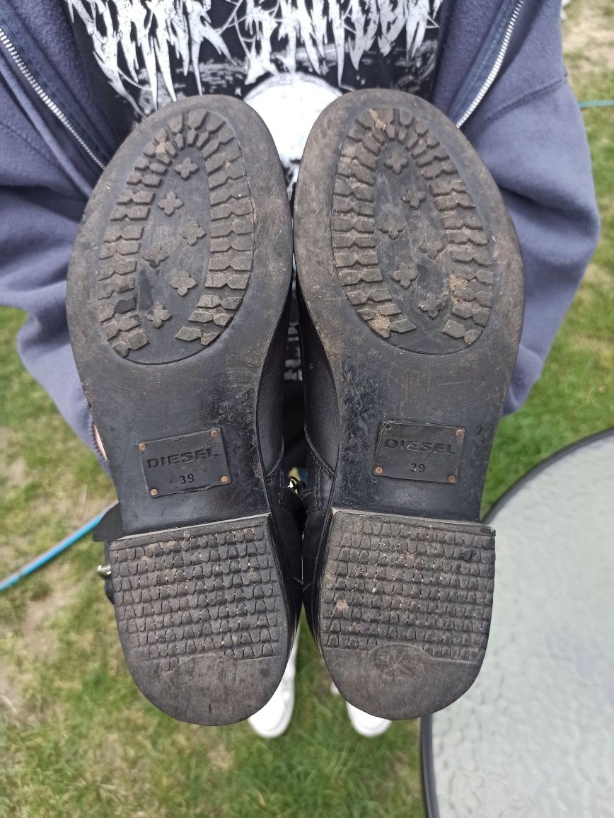 Skórzane buty damskie trzewiki r. 39 DIESEL