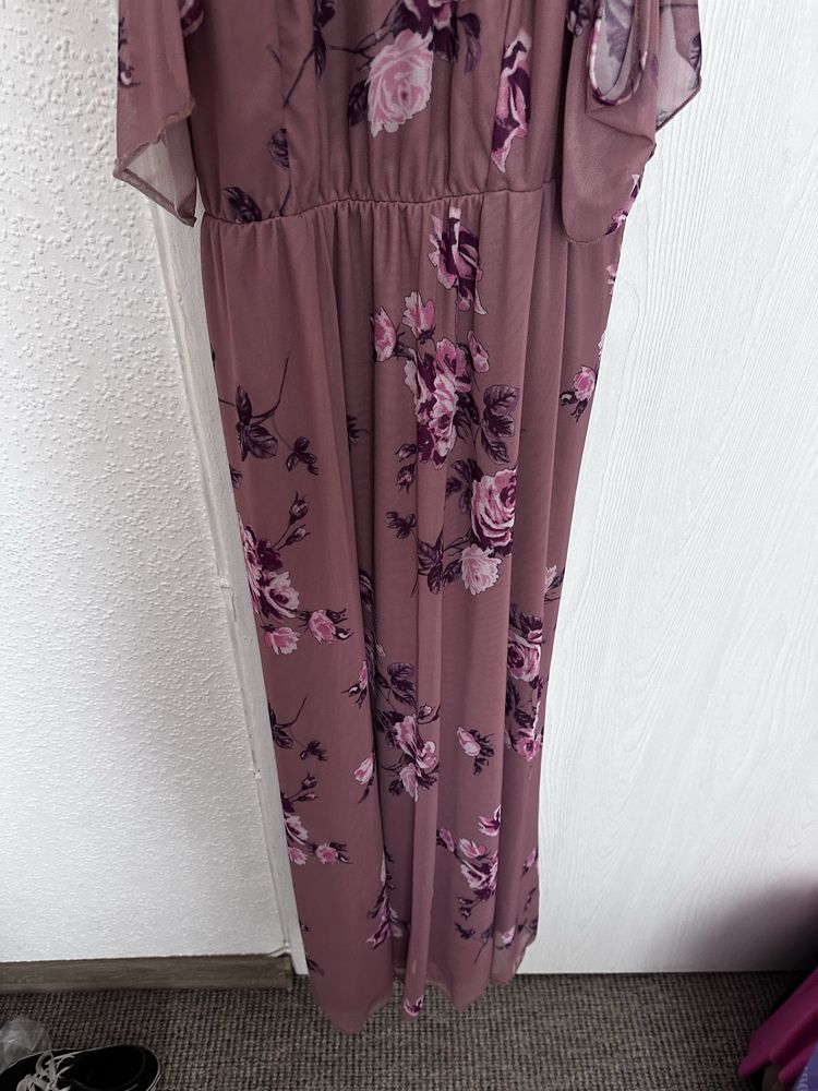 Nowa długa sukienka kwiecista kwiaty floral 40/42 wiosna wesele lato
