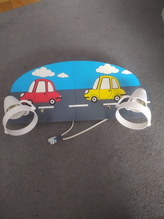 Kinkiet lampa ścienna dla chłopca w samochody