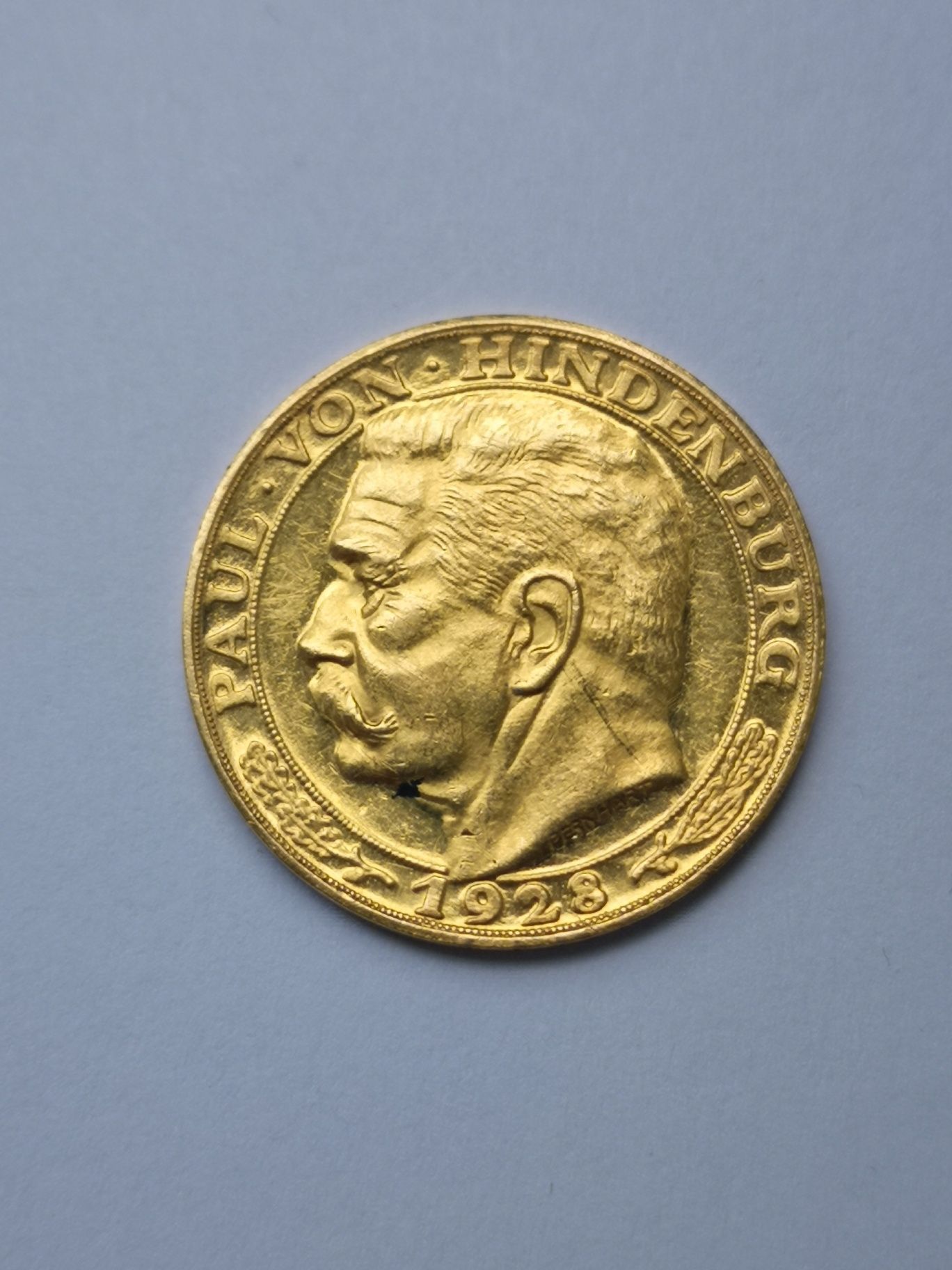 Niemcy Republika weimarska medal złoto 900 Paul von Hindenburg rzadki