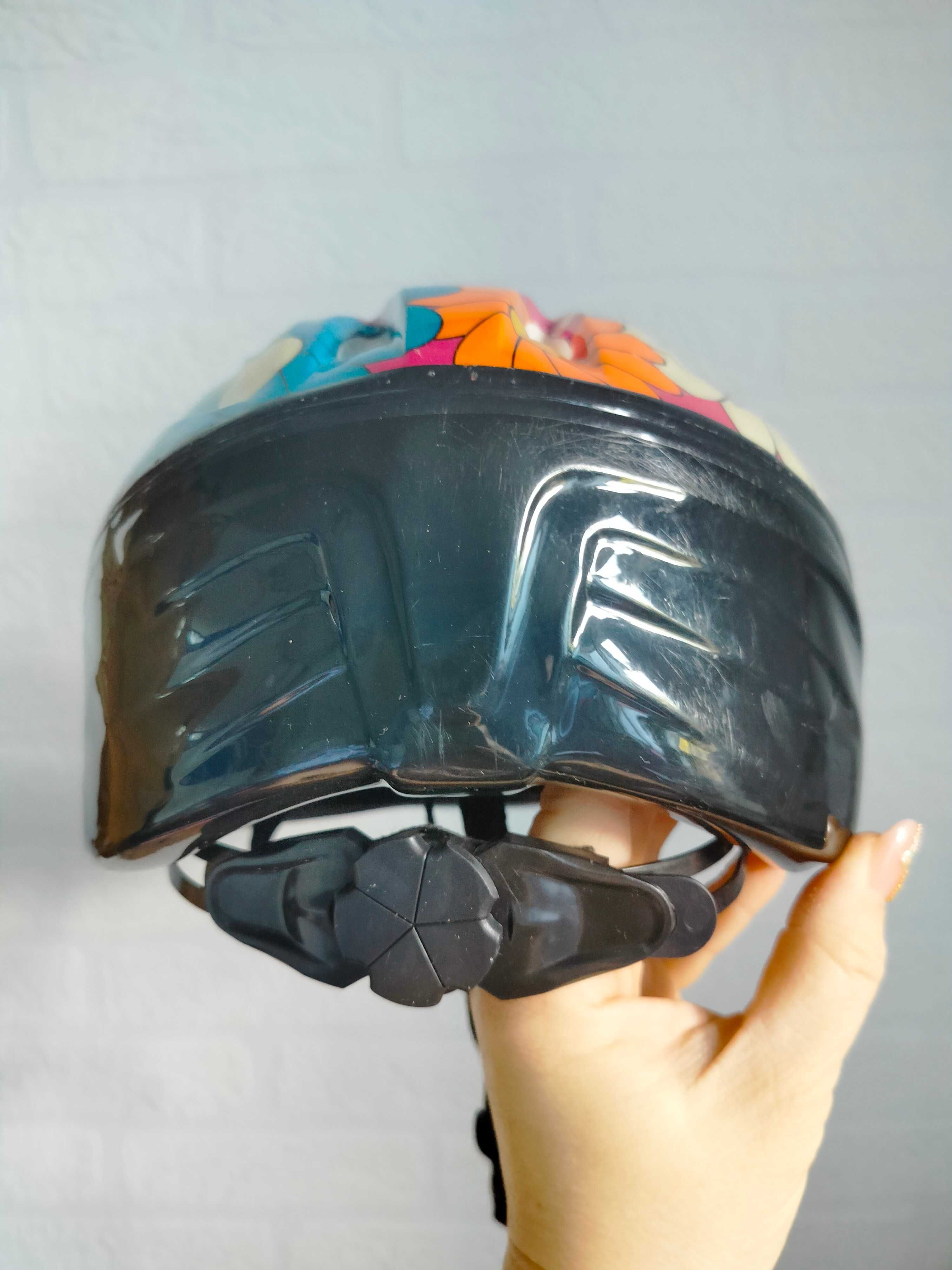 Kask dziewczęcy dziecięcy rowerowy kwiaty Arkus&Romet 50-60cm S