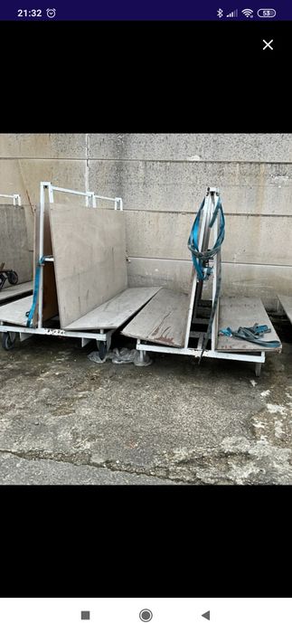 Stojaki mobilne do składowania płyt, okien, drzwi itp.