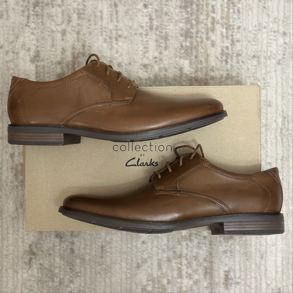 Clarks Becken Lace класичні чоловічі туфлі коричневого кольору