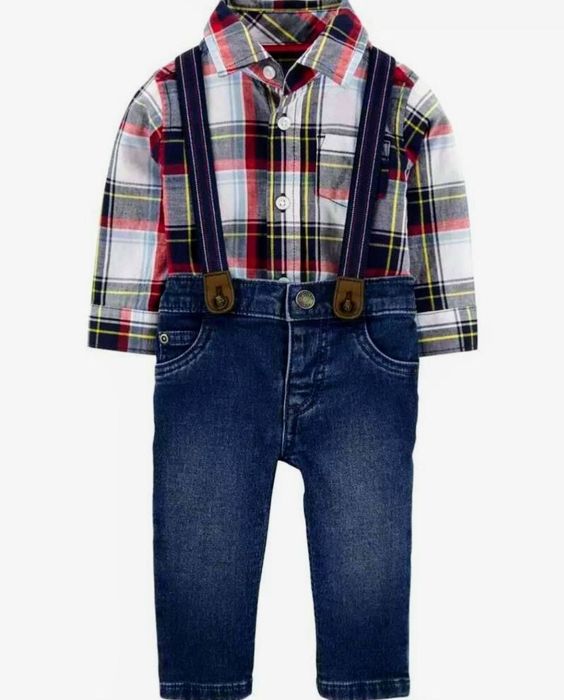 Carter's комплект сорочка боді і джинси 6-12 м