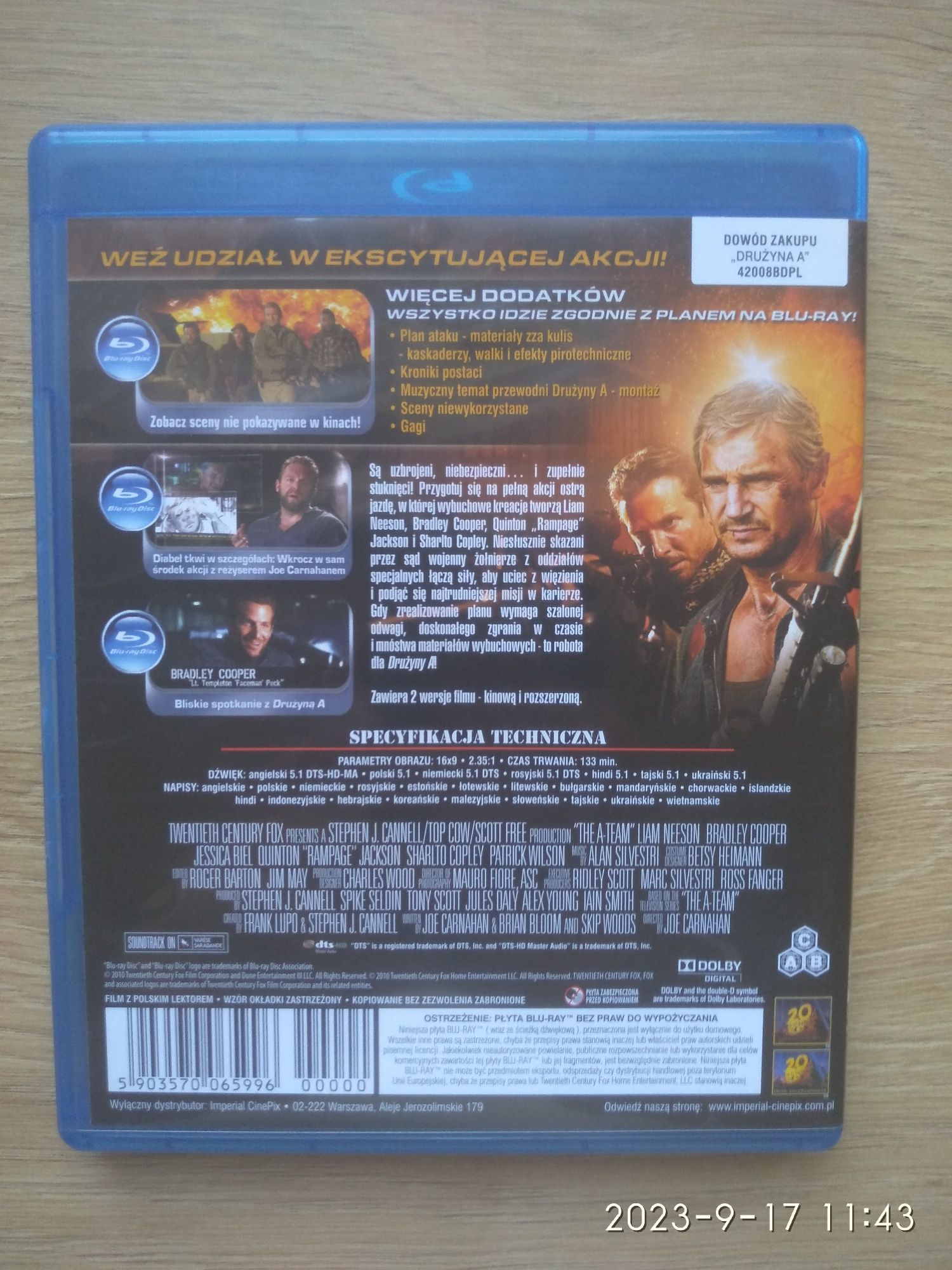 Drużyna a blu ray polskie napisy i polski lektor wysyłka gratis