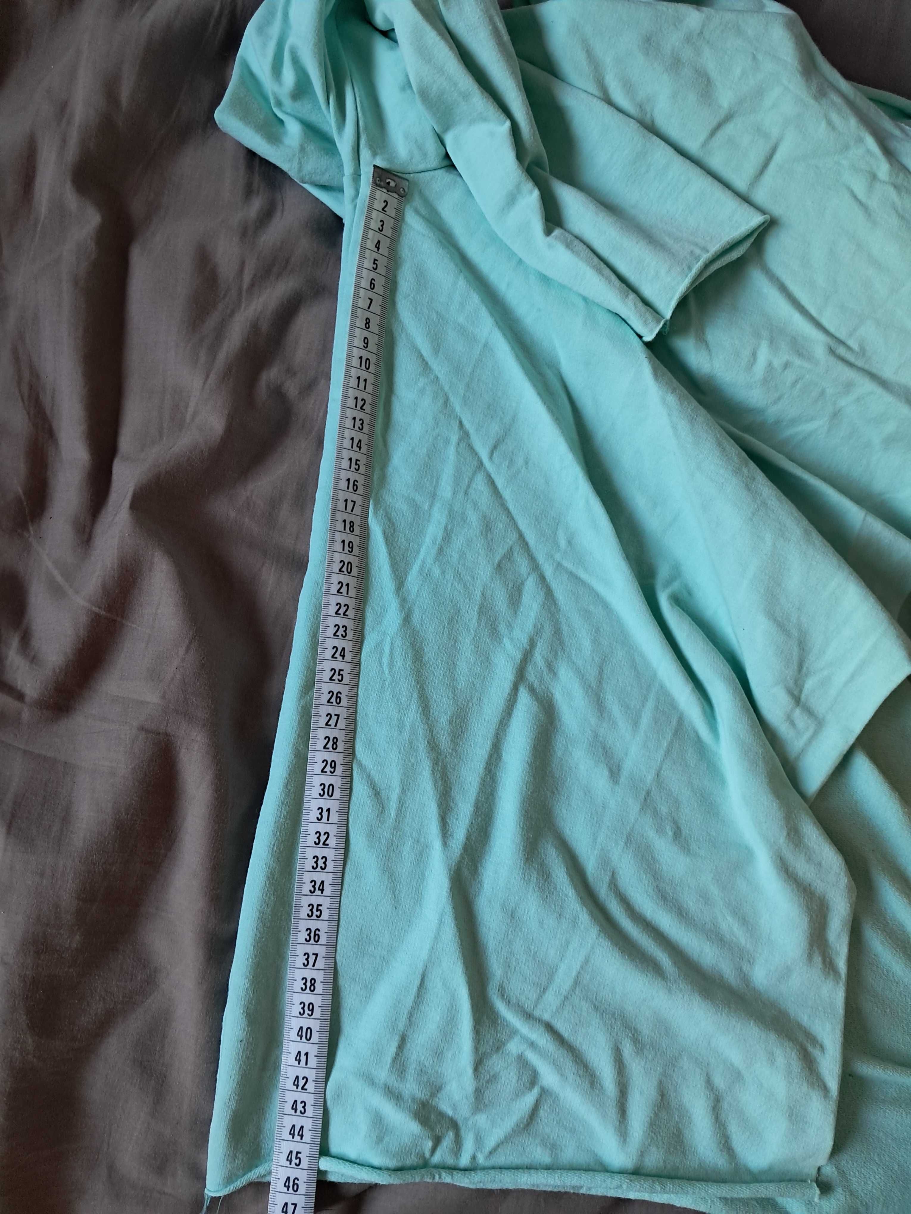 Miętowa Bluza z kapturem długi rękaw rozmiar M