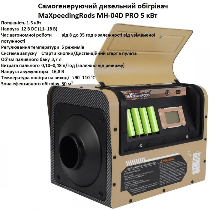 Автономний дизельний обігрівач 2-8 кВт MaXpeedingRods Автономка дизель