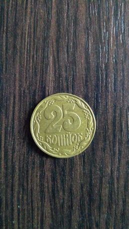 Монета 25 копеек 1992 года уникальный брак