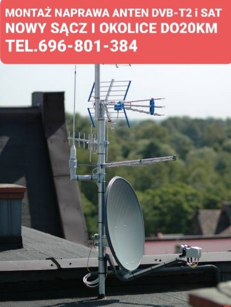Sprzedam anteny  dvbt-2 z mozliwoscią montażu